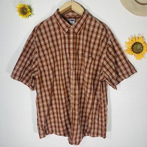 old navy plaid button Pocket 100% cotton collar shirt plus size XXL mens